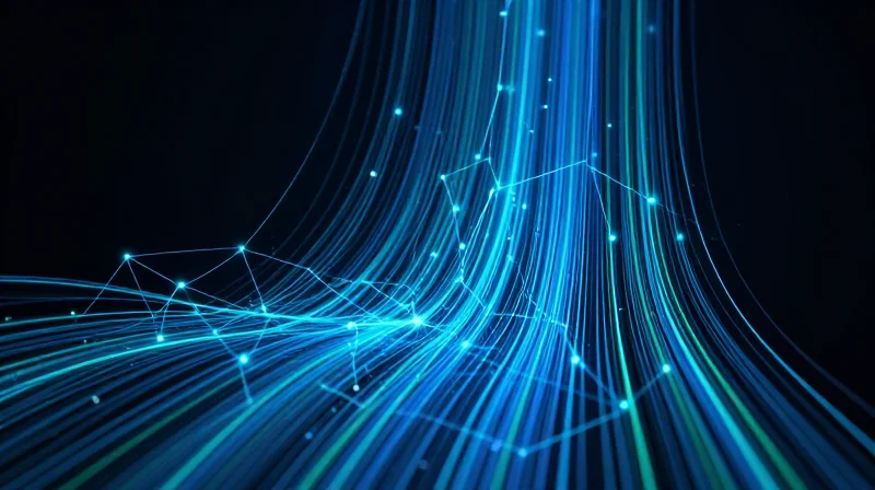 Abstract visualization of data fiber optics representing high-density enterprise networking evolution.