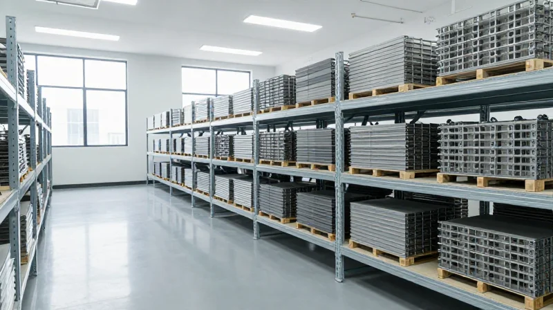 A modern warehouse and distribution center for networking components.