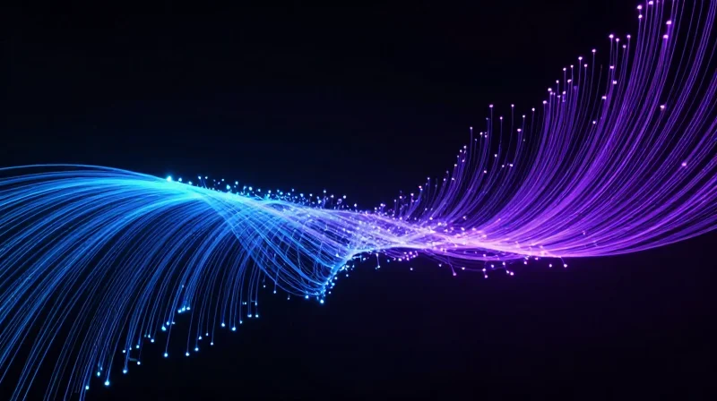 Abstract visualization of high-speed data flow in financial markets.