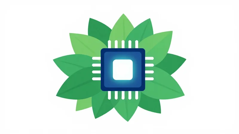 Abstract illustration representing energy efficiency in distributed hardware.