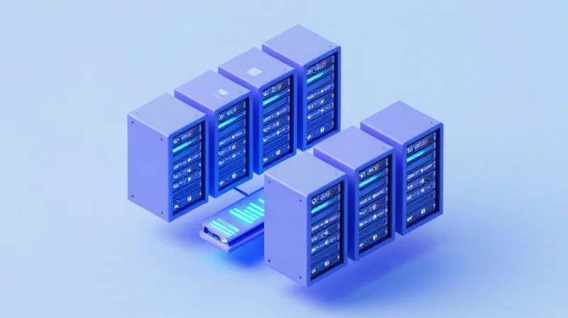 3D isometric model showing future-ready high-speed network infrastructure.
