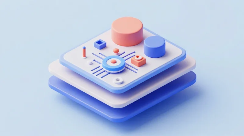 Isometric 3D illustration showing the internal hardware layers and components of a customized optical module.