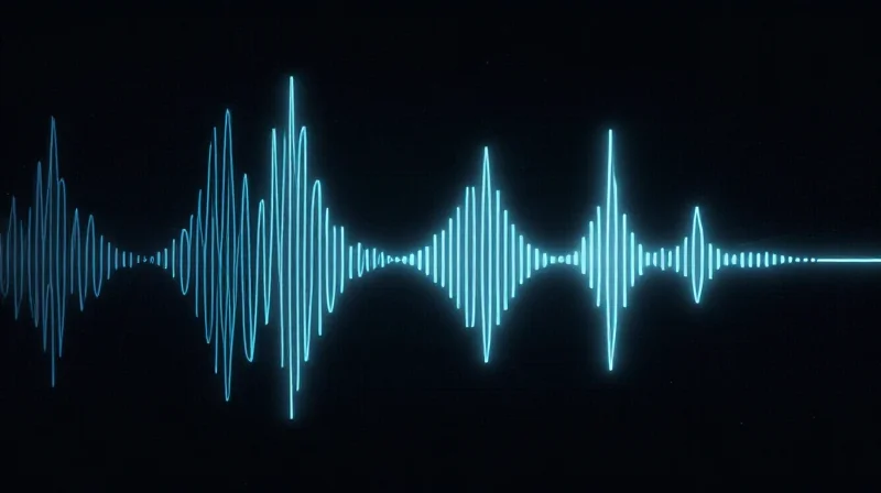 Abstract digital wave forms illustrating signal modulation with glowing neon lines.