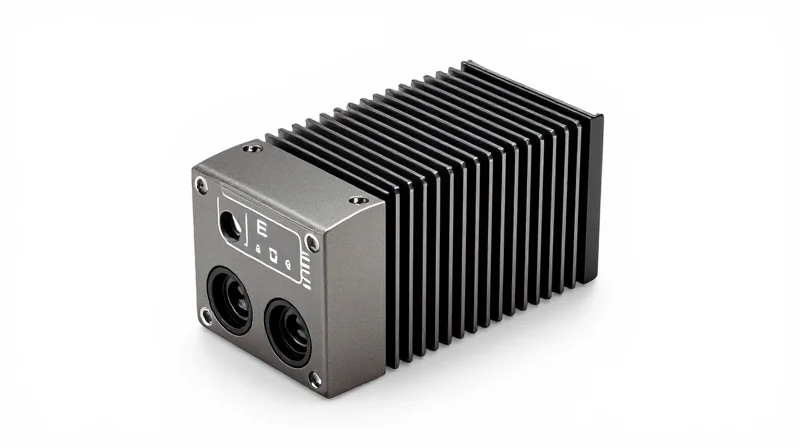 The External Laser Source (ELS) Strategy Clean product shot of an external laser source component for networking hardware