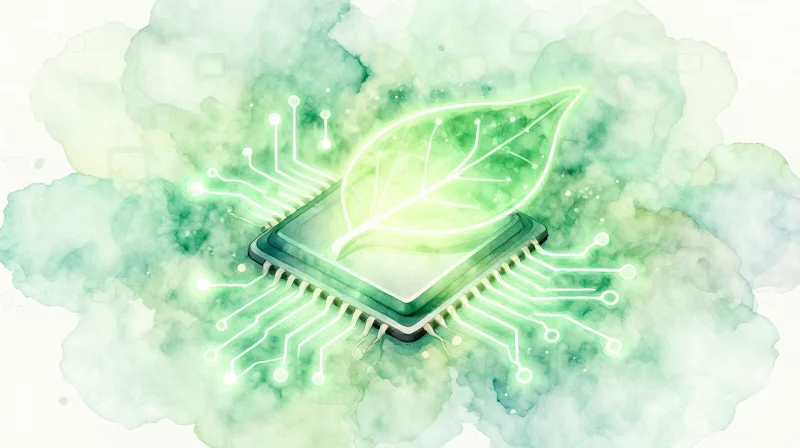 Conceptual illustration of energy efficiency in high-performance computing