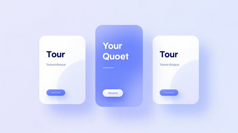 Clean UI mockup of a business quote request form with glassmorphism style.