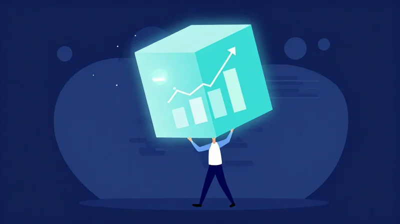 The Economics of Bandwidth: Drastically Reducing Cost per Bit Flat vector illustration representing the economic benefits and cost-per-bit reduction of 800G.