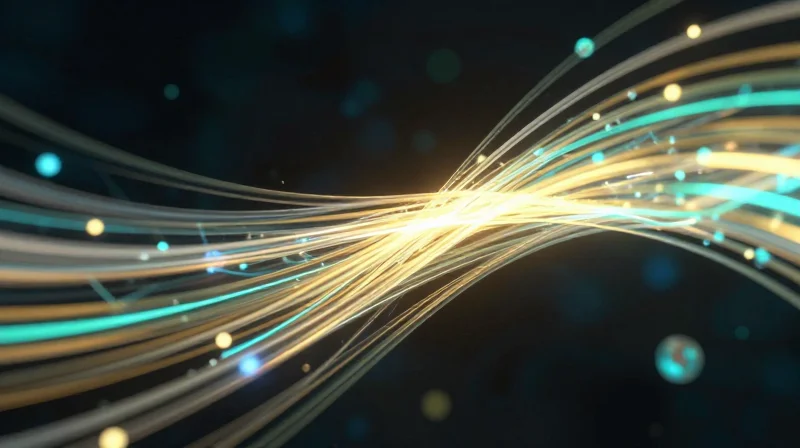 Latency Benchmarks: Why Fiber is the Speed King Abstract visualization of light speed pulses through fiber optics.