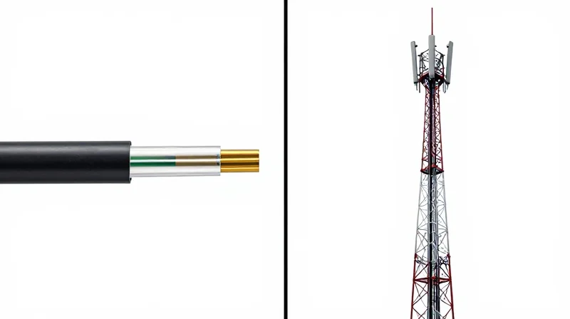 Maintenance and Lifecycle Longevity Visual comparison between durable fiber optic cables and wireless hardware.