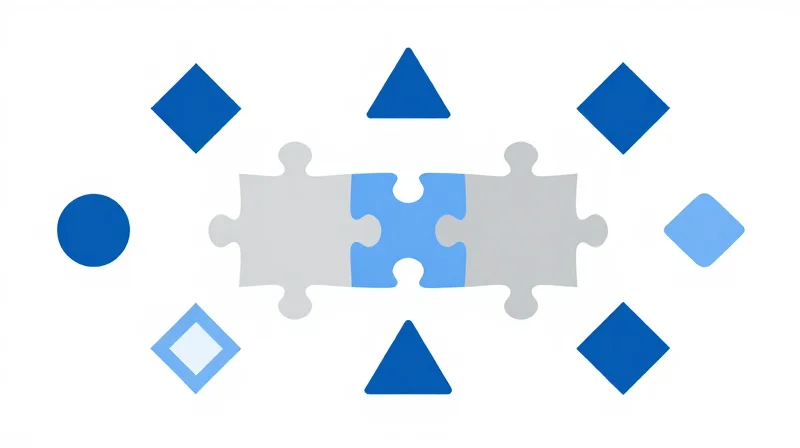 Abstract vector illustration representing the seamless integration of different network modules.