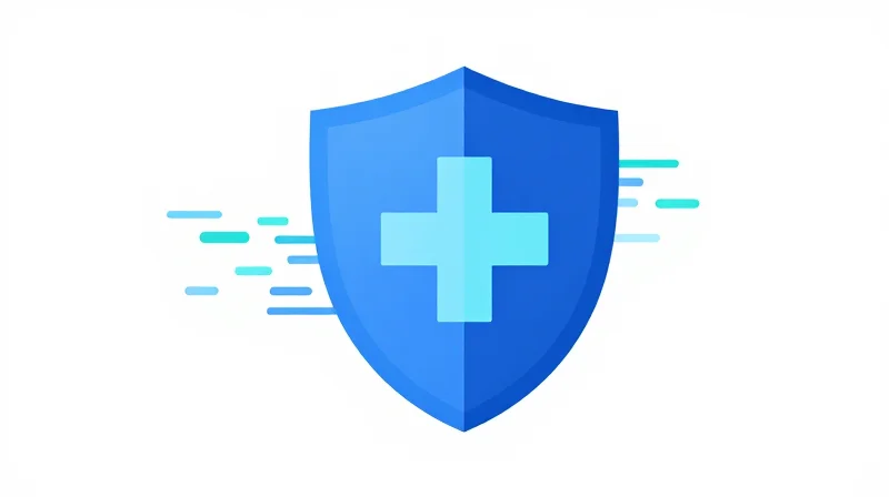 Abstract illustration of digital security and compliance for healthcare data.
